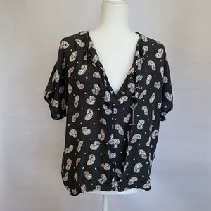 Sandro Paris Paisley Print Blouse